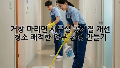 거창 마리면 사무실 공기질 개선 청소: 쾌적한 업무 환경 만들기