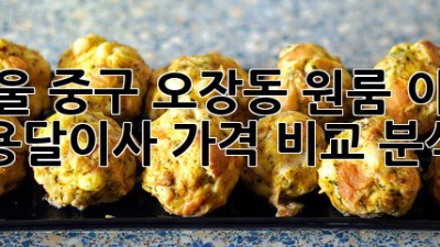 서울 중구 오장동 원룸 이사, 용달이사 가격 비교 분석